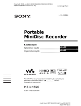 Sony MZ-NH600 Kasutusjuhend