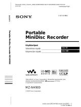 Sony MZ-NH900 Kasutusjuhend