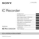 Sony ICD-UX200 Kasutusjuhend