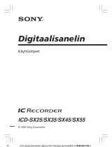 Sony ICD-SX25 Kasutusjuhend