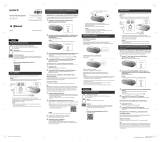 Sony SRS-X2 Quick Start Guide and Installation