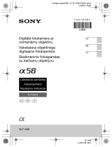 Sony SLT-A58Y Kasutusjuhend
