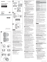 Sony SEL85F18 Kasutusjuhend