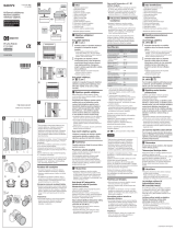 Sony SEL2470GM Kasutusjuhend