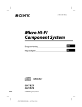 Sony CMT-BX5 Kasutusjuhend