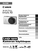 Canon DIGITAL IXUS 70 Kasutusjuhend