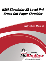 MyBinding HSM Shredstar X5 Level 3 Cross Cut Paper Shredder Kasutusjuhend