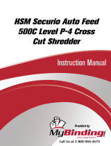 MyBinding HSM Securio Auto Feed 500C Cross Cut Shredder Kasutusjuhend