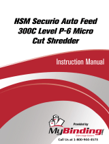 MyBinding HSM Securio Auto Feed 300C Level 5 Micro Cut Shredder Kasutusjuhend