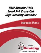 MyBinding HSM Securio P44c Level P-6 Cross-Cut High-Security Shredder Kasutusjuhend
