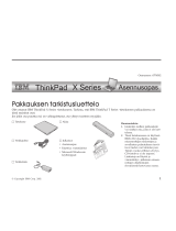 Lenovo THINKPAD X30 Asennusopas