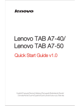 Lenovo Tab A7-40 Lühike juhend