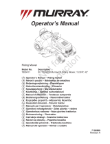 Simplicity MULTI-LANGUAGE OPERATOR'S MANUAL, MURRAY RIDING MOWER 15.5HP 42" Kasutusjuhend
