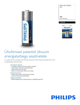 Philips LR6E2B/10 Product Datasheet