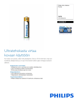 Philips LR03E8BHP/10 Product Datasheet