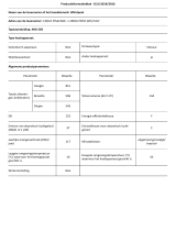 Whirlpool ARG 585 Product Information Sheet