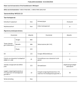 Whirlpool WHS2121 Product Information Sheet
