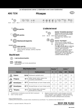 Whirlpool ADG 7556 M Program Chart