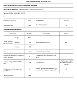 Whirlpool WVA31612 NFW 2 Product Information Sheet