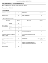 Bauknecht GTE 508 FA Product Information Sheet