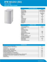 Indesit BTW A61253 (EU) Product data sheet