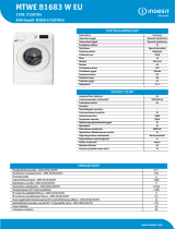 Indesit MTWE 81683 W EU Product data sheet