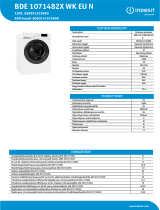 Indesit BDE 1071482X WK EU N NEL Data Sheet