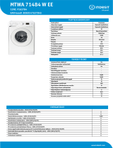 Indesit MTWA 71484 W EE Product data sheet