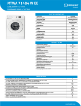 Indesit MTWA 71484 W EE NEL Data Sheet