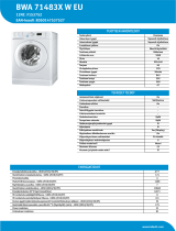 Indesit BWA 71483X W EU Product data sheet