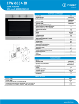 Indesit IFW 6834 IX Product data sheet