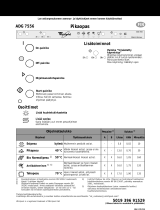 Whirlpool ADG 7556/2 Program Chart