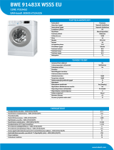 Indesit BWE 91483X WSSS EU Product data sheet