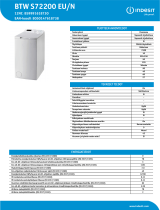 Indesit BTW S72200 EU/N NEL Data Sheet