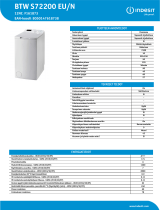 Indesit BTW S72200 EU/N Product data sheet