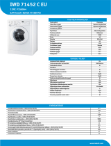 Indesit IWD 71452 C EU Product data sheet