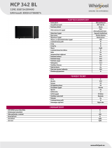 Whirlpool MCP 342 BL Product data sheet