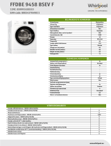 Whirlpool FFDBE 9458 BSEV F Product data sheet