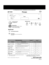 Whirlpool ADP 5960/1 WH Program Chart