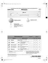 Bauknecht GSFH 1531 WS Program Chart