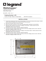 wattstopper Lighting Control Panel Kasutusjuhend