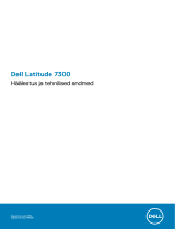 Dell Latitude 7300 Omaniku manuaal