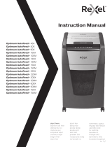 Rexel Optimum AutoFeed Plus 45X Automatic Cross Cut Paper Shredder Kasutusjuhend