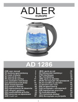 Adler AD 1286 Glass and Plastic Kettle Kasutusjuhend