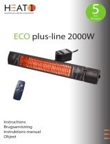 HEAT 1 ECO plus-line 2000W Terrace Heater Black Kasutusjuhend