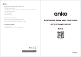ANKO 43161973 Bluetooth Body Analysis Scale Kasutusjuhend