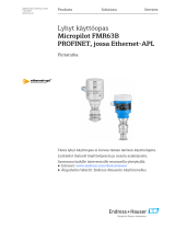 Endres+Hauser KA Micropilot FMR63B PROFINET Short Instruction