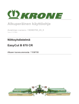 Krone BA EasyCut B 870 CR Kasutusjuhend