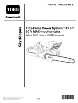 Toro Cordless Battery Chainsaw Flex-Force Power System 60V MAX* 51845T Kasutusjuhend