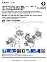 Graco 3A6682G, käyttöopas, 695 / 795 / 1095 / 1595 / Mark IV HD / Mark V HD / Mark VII HD / Mark X HD Electric-ilmattomat ruiskut, käyttö, osat, suomi Kasutusjuhend